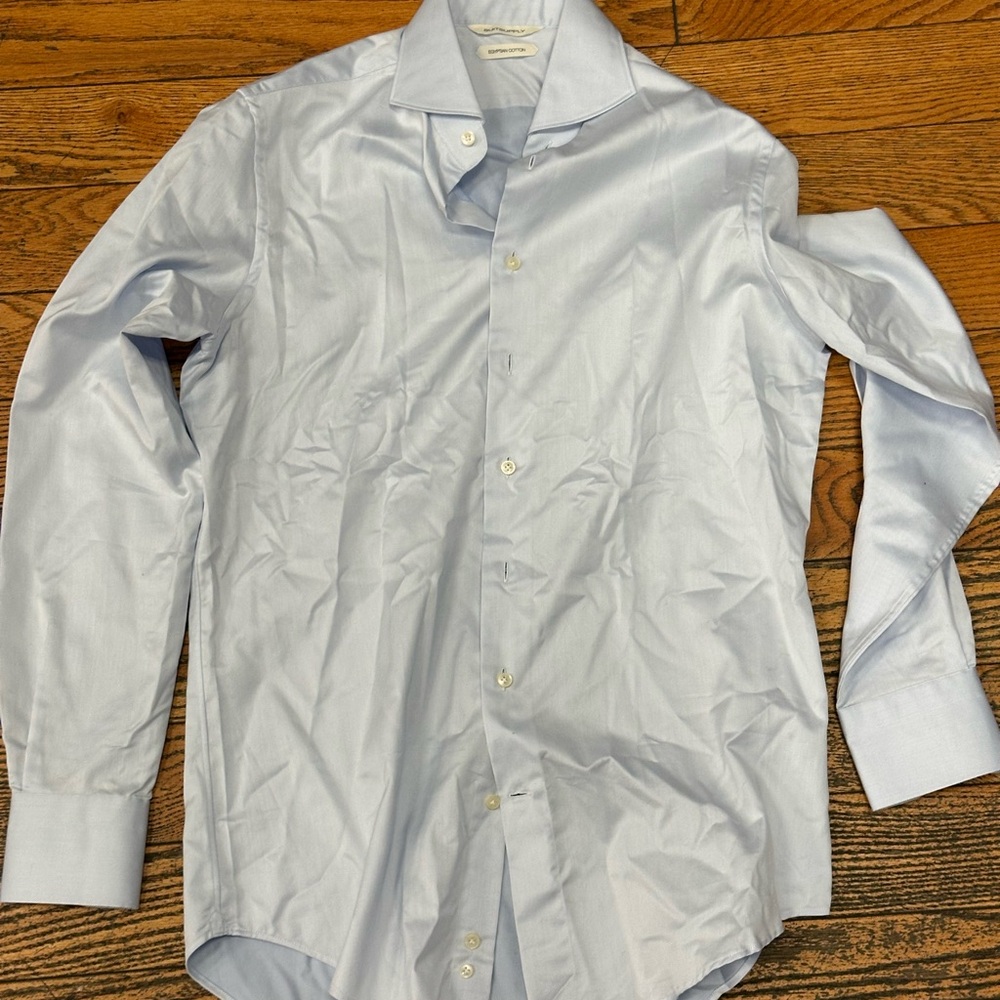 Suitsupply Egyptian Cotton Dress Shirt Light Blue 15.5 / M